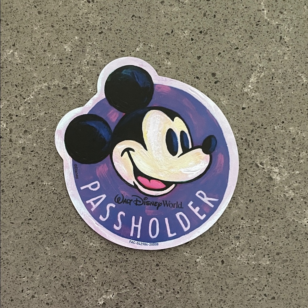 Disney Mickey Mouse Passholder Magnet - Purple and Black